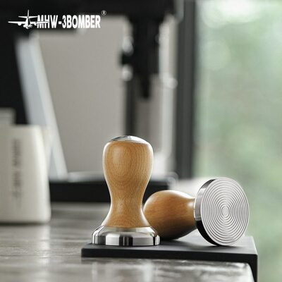 实木炸粉压机BOM粉ER3锤轰通用T器粉锤er禅Bam58mm-一榉木MHW咖啡