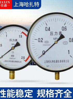 006.62501哈礼特Y自来水 1.2.5 压力表mpa0.Y气压表20压力表上海