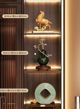 新中式客厅玄关富贵青松葫芦摆件家居工艺品电P视柜装饰品乔迁礼