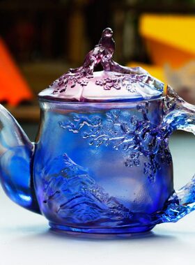 上摆件送人居适合饰品的精致眉梢喜客厅新礼物茶壶家庭琉璃迁搬家