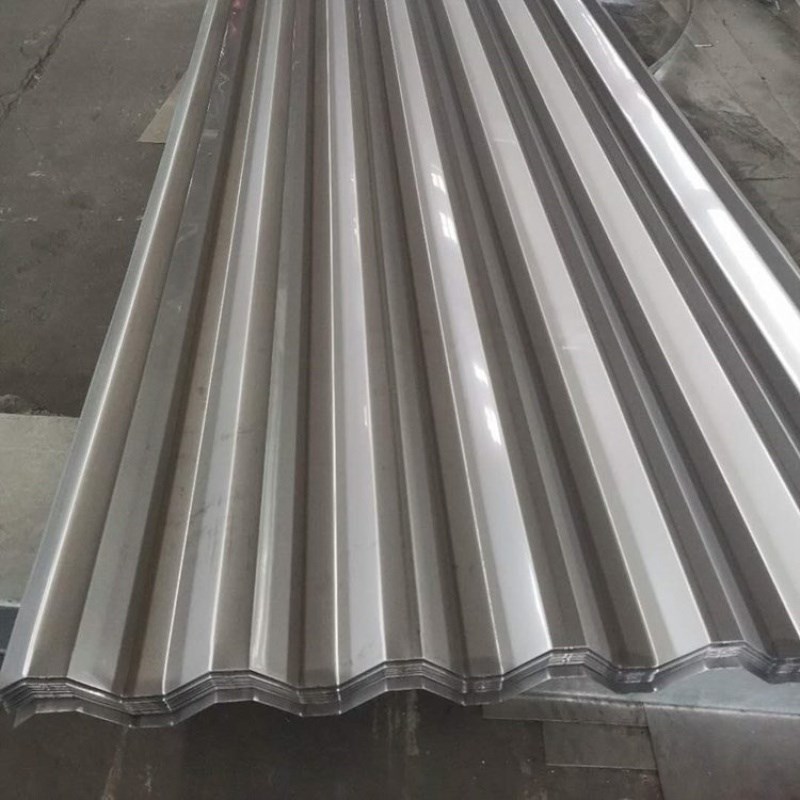 不锈钢瓦楞板f304/201/316镀锌屋顶遮雨棚彩钢瓦围挡加工定制折弯