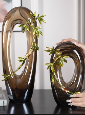 创意轻奢竹报平安装饰摆件新中式客厅玄关书房办公室X摆设乔迁礼