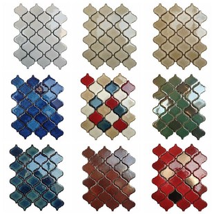 欧式 灯笼手工砖陶瓷马赛克客厅厨房I卫生间淋浴房背景墙面瓷砖