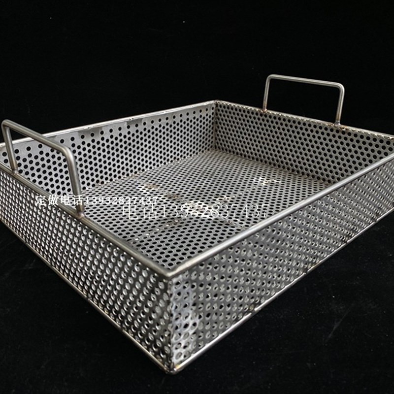定做304d不锈钢零件清洗筐316L实验室耐高温灭菌网筐不锈钢网篮