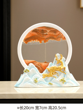 流沙画摆件沙漏一帆风顺高档现代C进门客厅电视酒柜家里装饰品麋