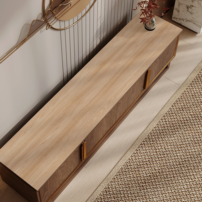 仿实木纹电视柜桌j垫长条形原木色中式高级感防尘盖布皮革台面桌