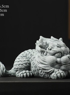 国风麒麟摆件一对招财客厅桌w面家居鱼缸造景茶宠装饰品工艺品礼