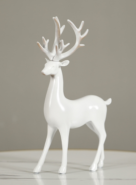 现代简约创意招财鹿o摆件家居饰品客厅电视柜书房样板间艺术品摆