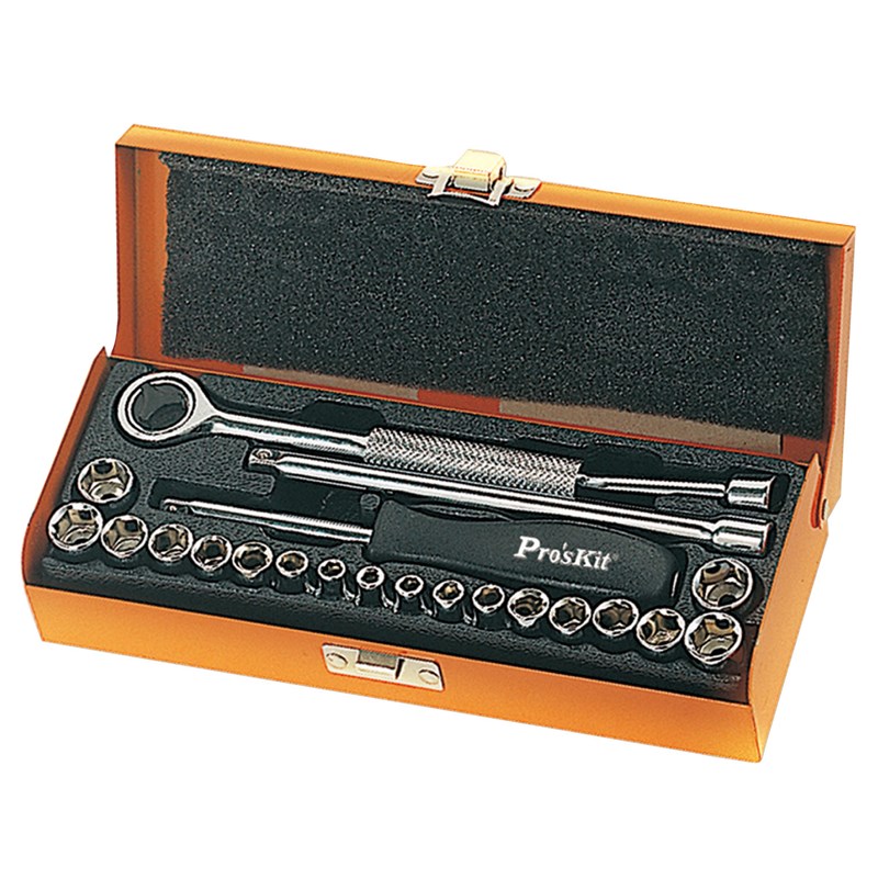 台湾宝工8PK-SD016多功能快速棘轮内六角汽修S扳手套装组合23件