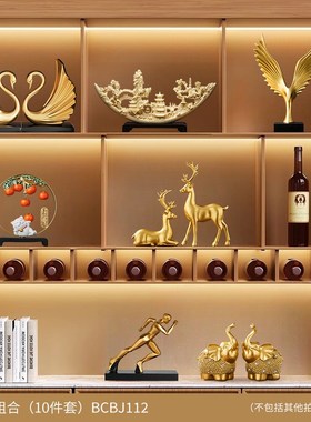 新中式办公室摆件轻奢q高档大气上档次工艺品老板茶室装饰品摆设