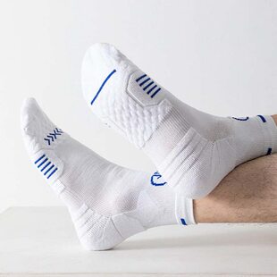 男运动袜底毛巾高筒3篮球袜中筒吸汗训练双长袜专业精英袜加厚