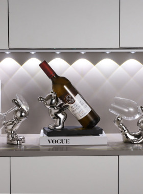 现代创意葡萄红酒杯架子客v厅酒柜摆件家居轻奢高档装饰品酒杯架