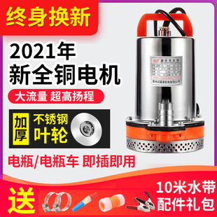 抽水泵12V直流潜水泵农用灌溉48V水泵电动N车家用60V小型抽水机