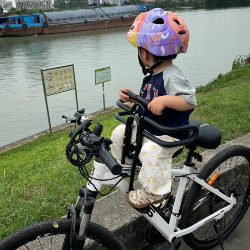 山地车儿童座椅前置折叠q单车自行车宝宝安全小孩坐椅脚踏变速车