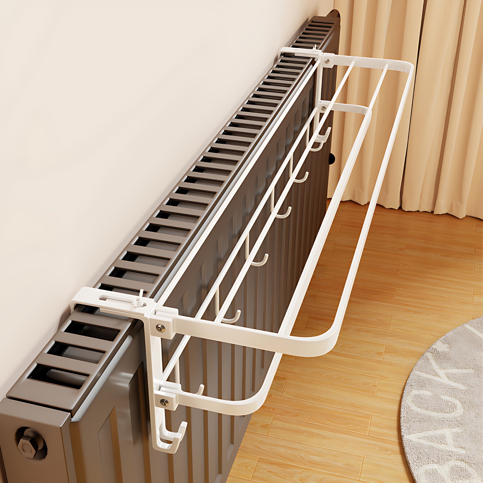 暖气管上方专用晾衣架挂钩家用