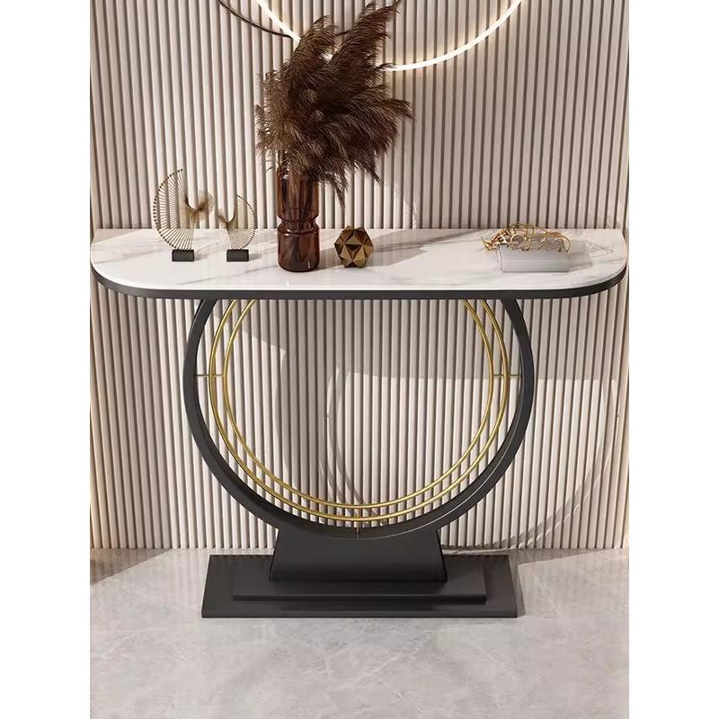 意大利风格入口柜极简轻豪华客厅艺术入口桌正门货架走廊入口桌