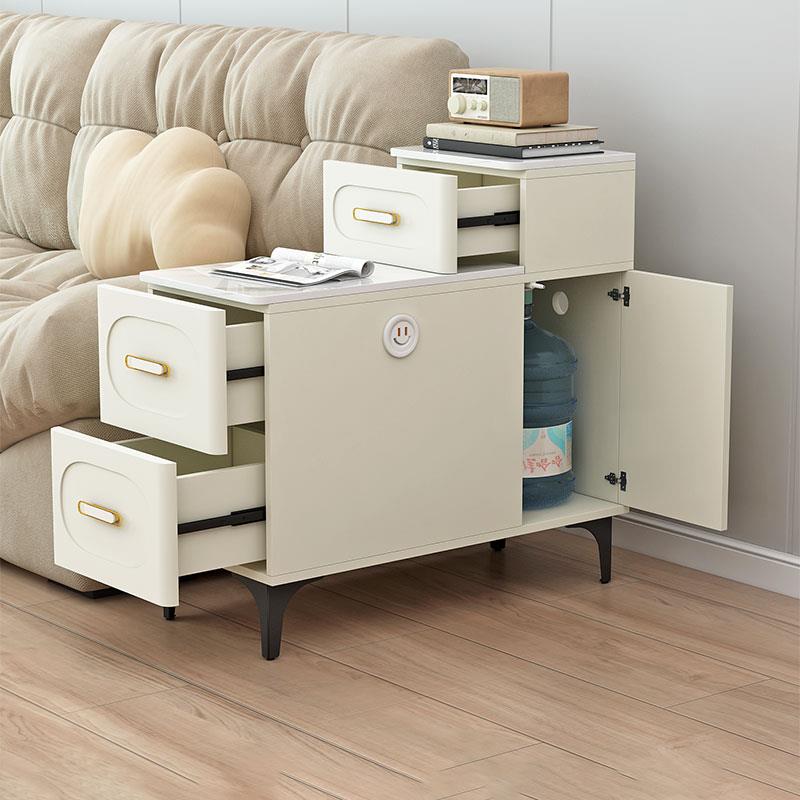 沙发边柜侧边柜家用客厅茶水柜现代简约岩板茶几收纳柜小户型边几