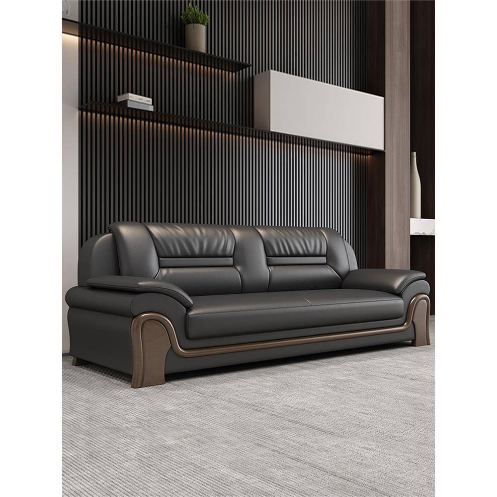 办公沙发商务简约客厅大厅酒店接待休息区真皮茶几会客办公室组合