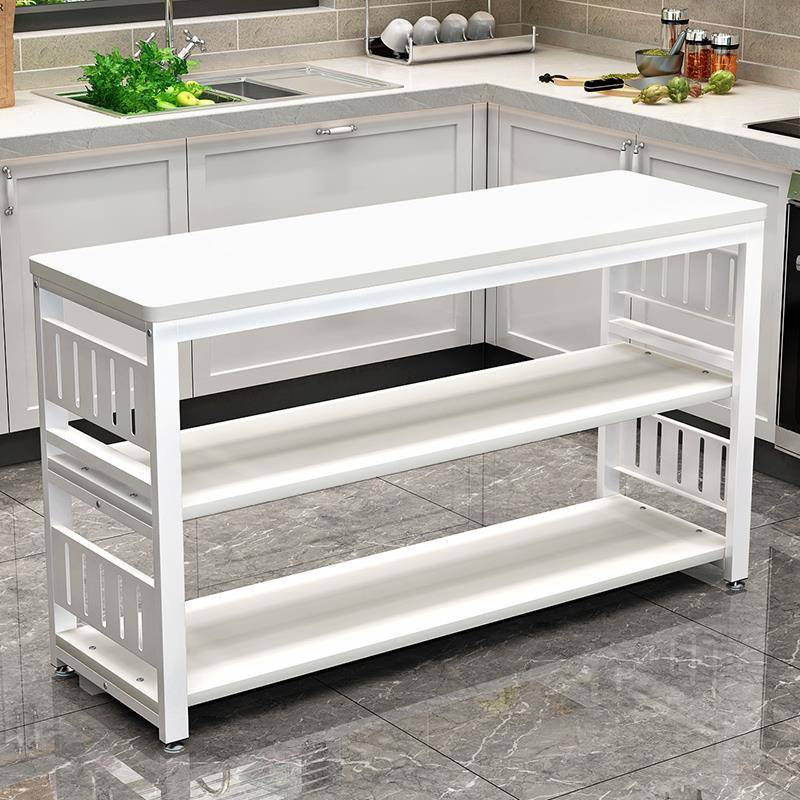 厨房桌子置物桌工作台三层长桌长方形切菜桌靠墙多层桌多功能定做