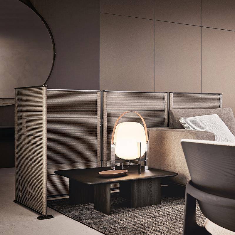 意式极简办公屏风现代简约客厅设计师高端可旋转推拉隔断