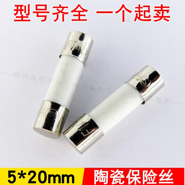 5*20mm陶瓷保险丝管 10A F10AL250V 保险丝 5×20陶瓷熔断器 防爆