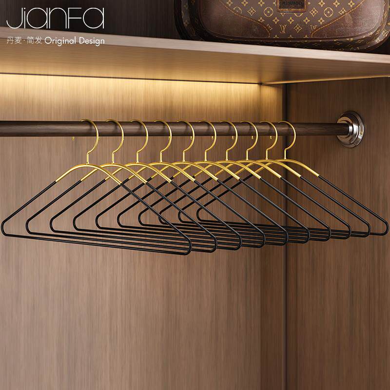 丹麦JIANFA设计 ins衣架黑金家用晾衣架加粗无痕服装店专用衣架子