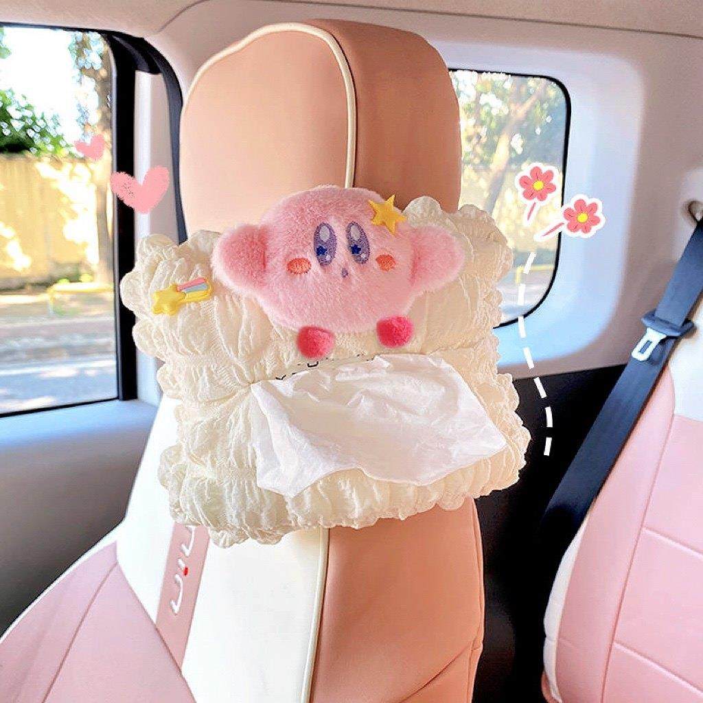 星之卡比车饰 可爱汽车头枕护颈枕卡通安全带护肩套车内靠枕腰靠