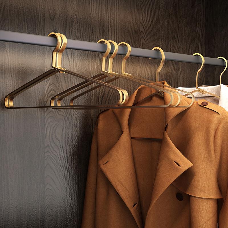 铝合金衣架家用挂衣撑子衣服架无痕不锈钢宽肩晾衣架衣架子晒衣架