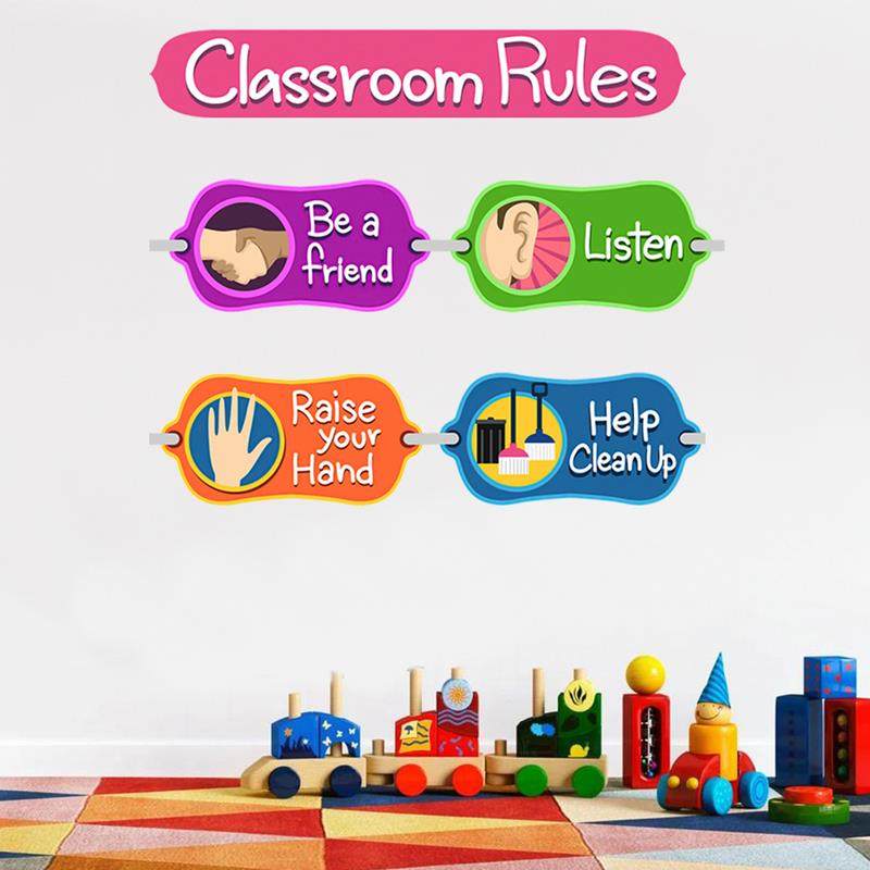开学季幼儿园背景墙墙贴学前教育早教教室规则贴纸自粘环创,家居饰品,文化墙贴,淘宝优惠券,粉丝福利购,淘宝优惠卷