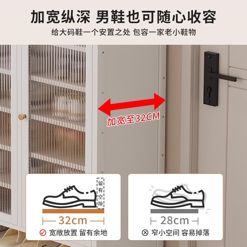 家用门口新款免安装鞋架入户门靠墙防尘鞋柜实木多层结实耐用折叠