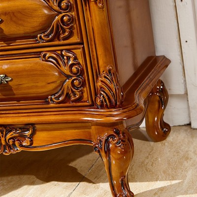 欧式电视柜 实木大理石电视柜美式雕花六脚电视机柜地柜茶几包邮