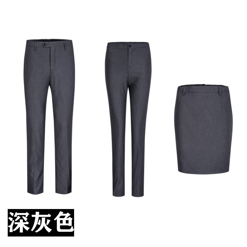 黑色物业管理工作服女西裤男女商务正装西装裤工装裤灰色职业长裤