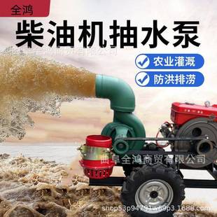 8寸市政工程防汛排涝喷灌泵 农业灌溉柴油机6寸抽水泵移动式