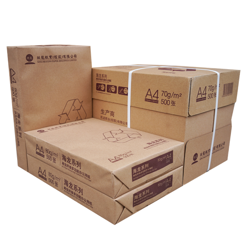 海龙牌A4复印纸70/80克整箱打印复印纸80G纯白A4纸玖龙纸业复印纸
