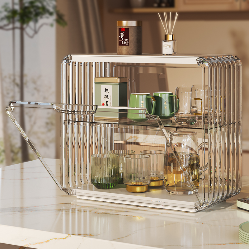 防尘放杯子收纳盒亚克力杯架杯子水杯架子咖啡杯马克杯置物架