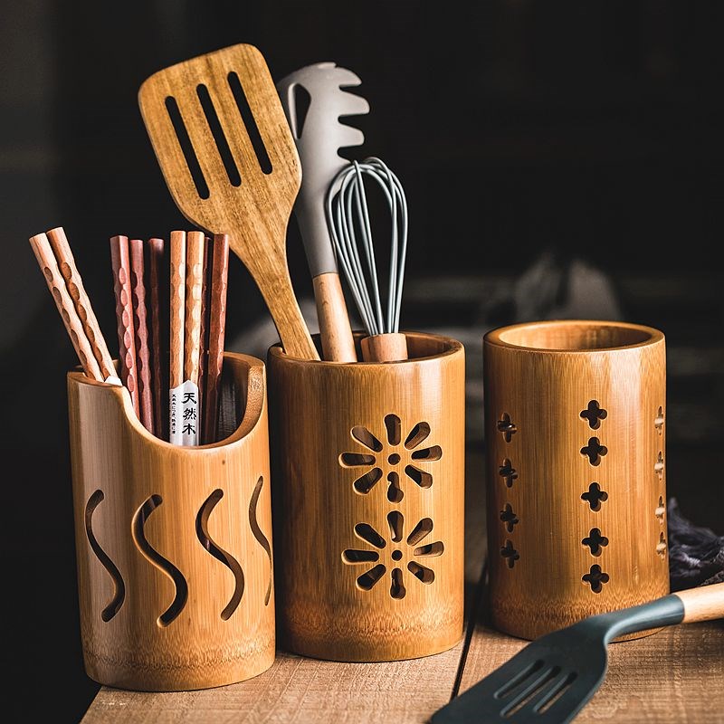 2024新款筷子桶沥水快子筷子筒台面厨房餐桌装筷子勺子收纳筒家用