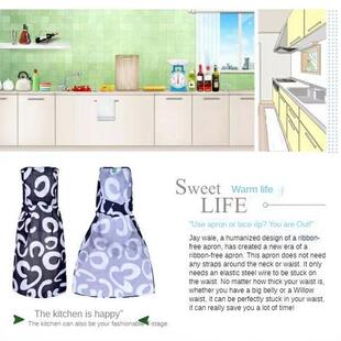 免绑围裙厨房美术生专用独家时尚防污防水高级无带无袖围裙