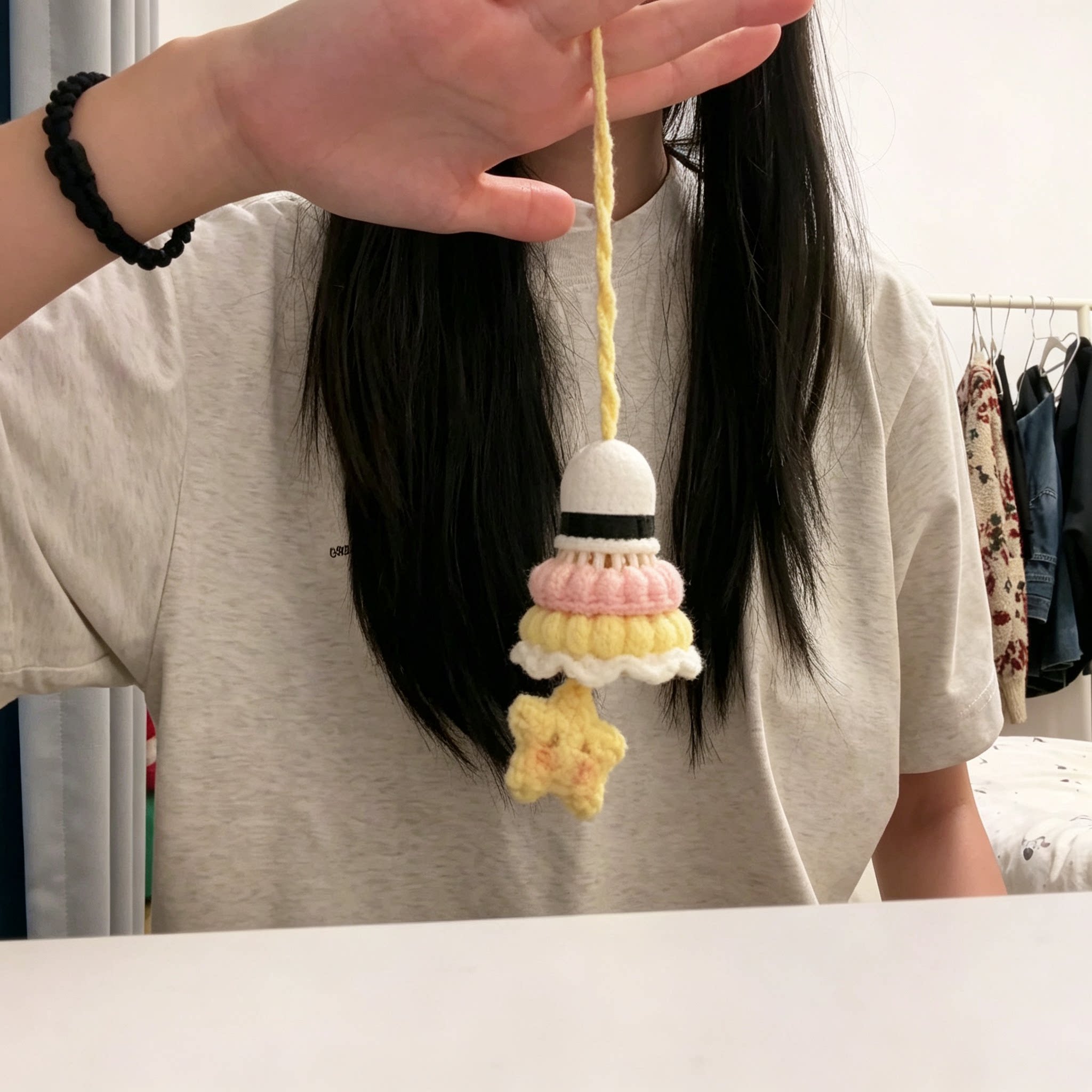 现成DIY羽毛球挂件星星礼物图片