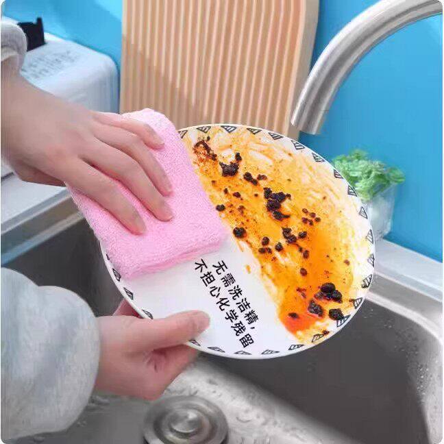 毛巾正品油利除洗碗海绵擦加厚不沾油去油木质纤维厨房百清洁抹布