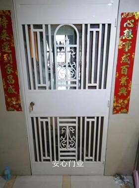 北京定做家用防盗门通风透气入户门铁栅栏纱门子母楼道地下安全门