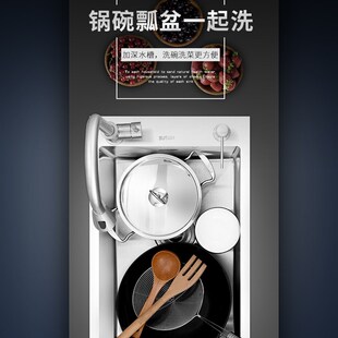 52x38 厨房304不锈钢水槽单槽家用洗菜盆小号洗碗池48x35 50x35