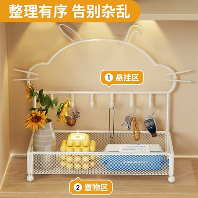 门口挂放钥d匙置物架玄关创意摆件入户门鞋柜台面简约兔子装饰摆