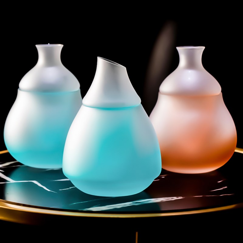 日式渐变冰酒壶清酒壶水晶醒酒器威士忌一人份冷却酒壶红酒醒酒器