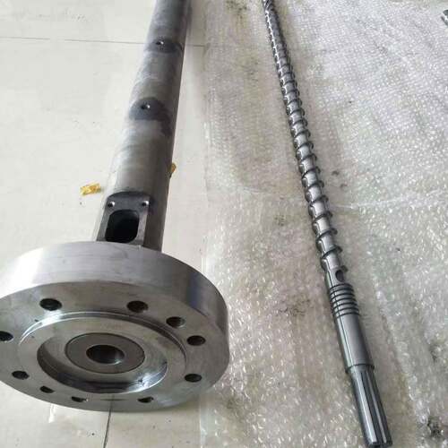 挤出机用PVC747螺杆造粒吹膜机螺杆炮筒片材塑螺料吹膜机械配件适