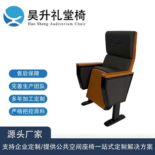 定制昊升礼堂椅排椅 双节背 Public Seating政府报告厅会议室座椅
