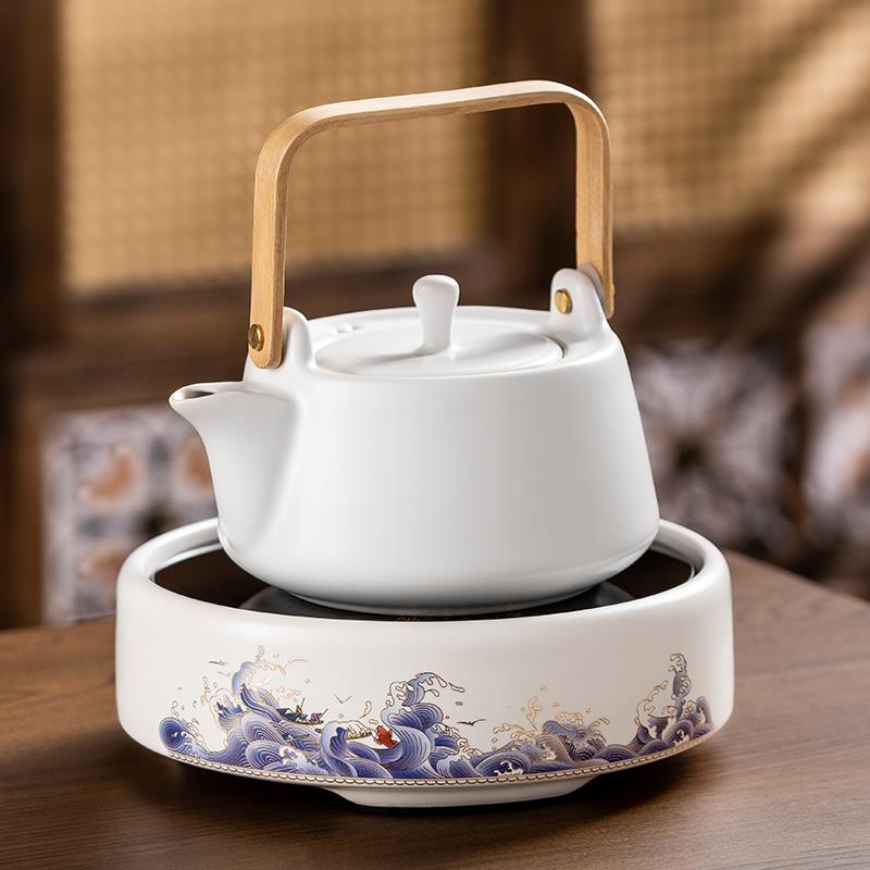 耐高温陶瓷养生茶壶煮茶专用电陶炉烧水壶套装提梁壶泡茶器茶具