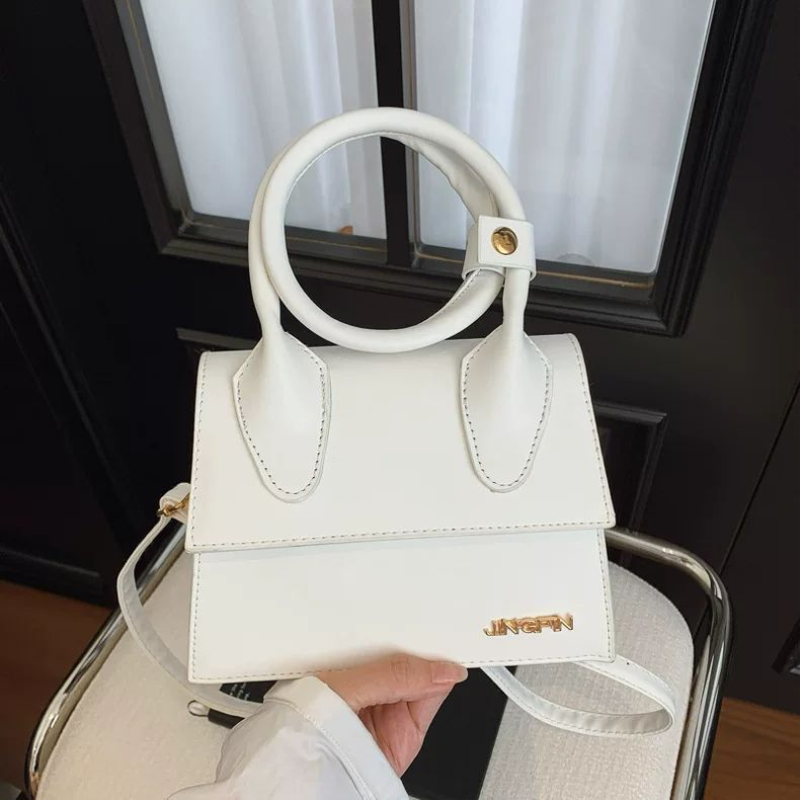 2025新款洋气纯色简约百搭通勤单肩斜跨女士手提包韩版小众小方包