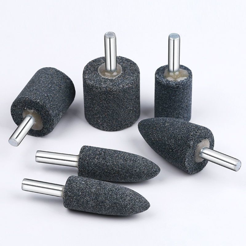 棕刚玉磨头带柄砂轮磨头电磨头电动打磨头砂轮磨头圆柱圆锥形6mm