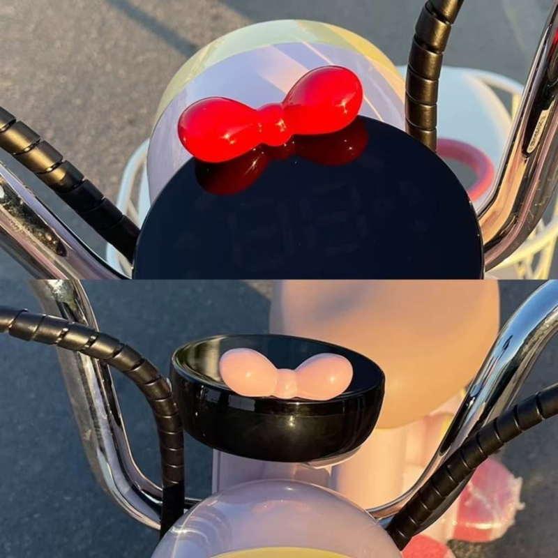 电动车仪表盘装饰蝴蝶结摆件电瓶摩托车显示屏高颜值装饰品小配件