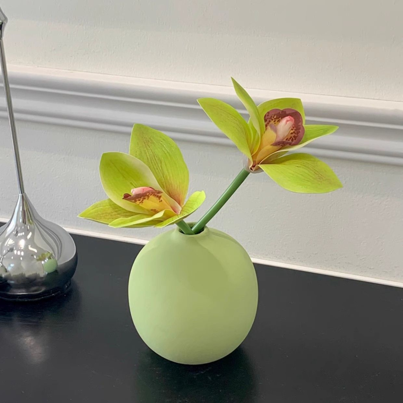网红爆款轻奢惠兰仿真花假花陶瓷花瓶摆设客厅桌面装饰品摆件礼品